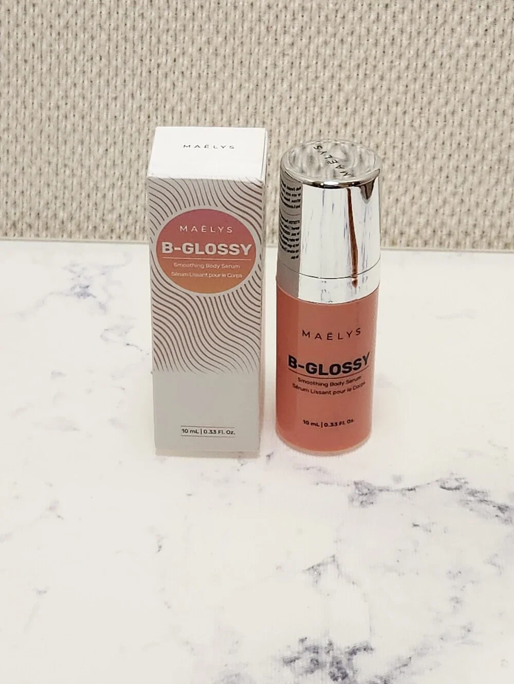 Maelys B Glossy Smoothing Body Serum Mini Travel Size .33 Oz